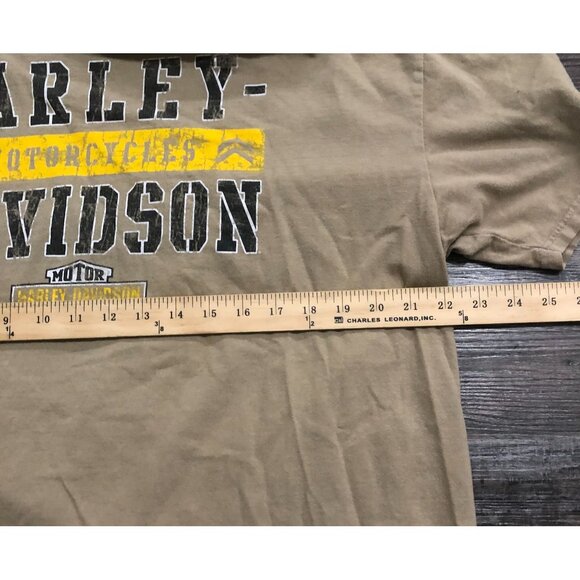Harley Davidson Monkey's Eyebrow Mens XL Brown Double Sided T Shirt - Picture 5 of 6